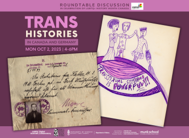 Trans Histories in Canada and Germany Department of History